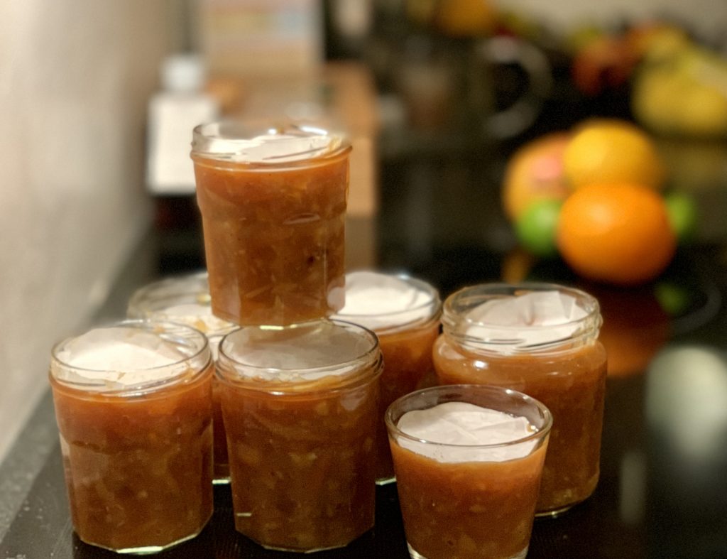 jars of homemade organic marmalade